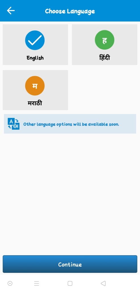 choose language in app