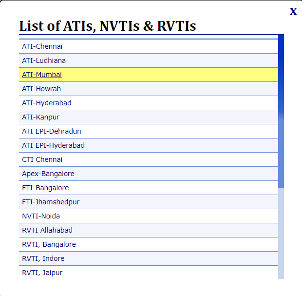  check all the ATIs and NVTIs and RVTIs