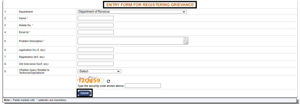 gerivance-registeration