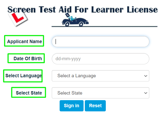 mock-test-learning-license-sarathi-parivahan