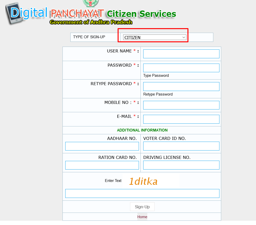 Digital Panchayat Citizen Services