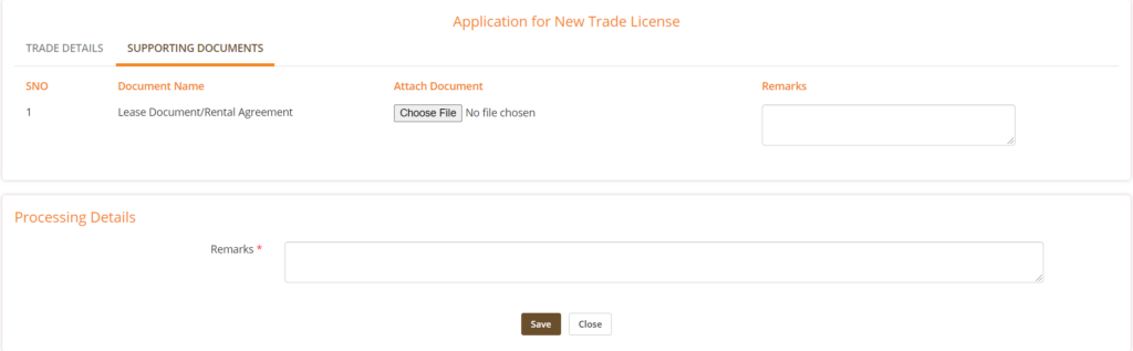 Documents AP Trade License