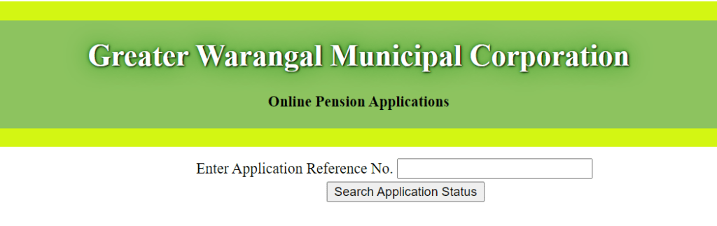 TS Aasara Pension Search application status portal