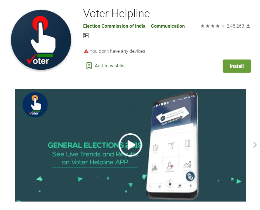 download voter helpline