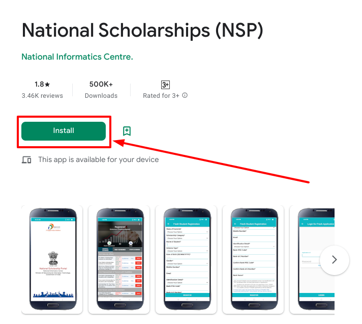 PM Scholarship Scheme NSP Mobile App