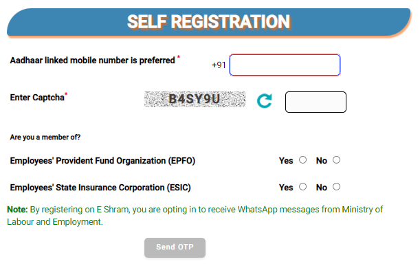 E-Shram Registration