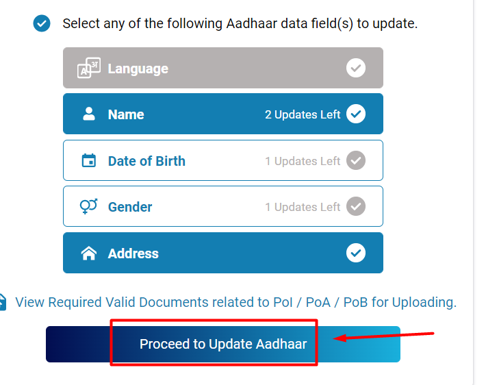 update address on aadhaar card