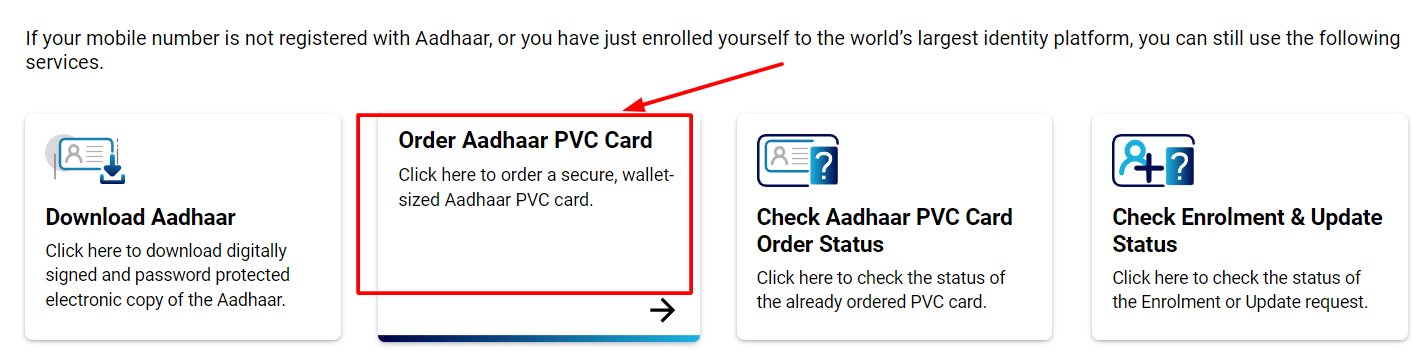adhaar card download without mobile number