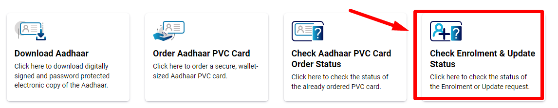 aadhaar card online check