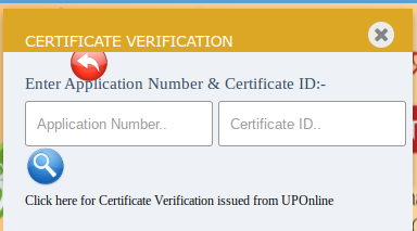 up certificate verification online