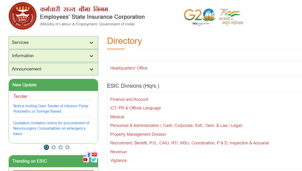 ESIC-Directory-info