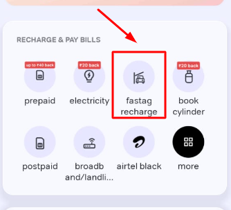 airtel fastag recharge