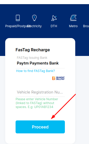 paytm fastag recharge