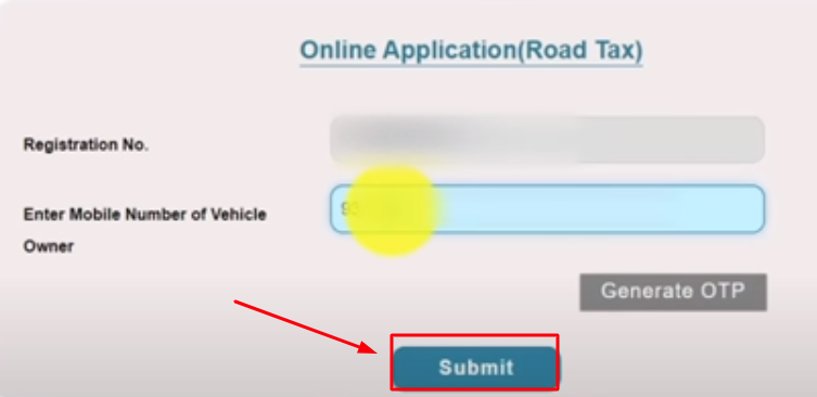online application road tax bihar