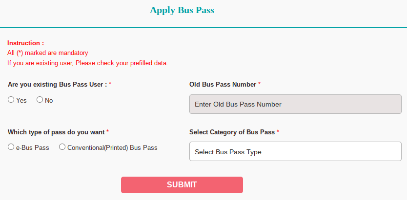 dtc bus pass apply online