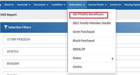 IAY beneficiary list check online