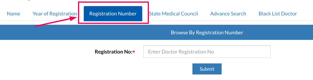 Doctor Registration Number