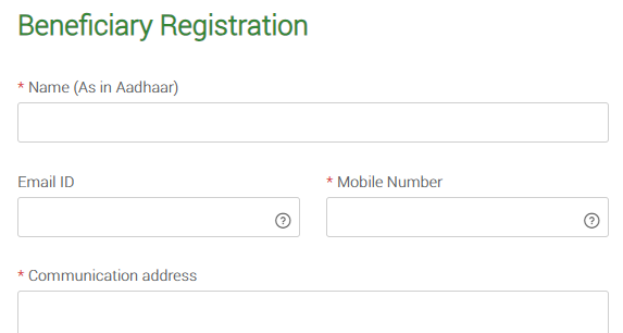 Go Sugam Registration Form