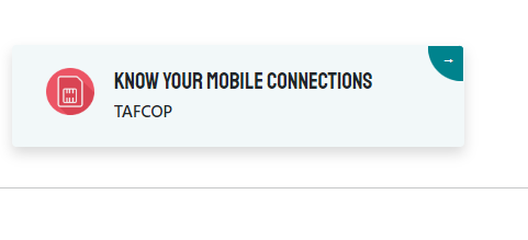 TAFCOP Know your mobile connections